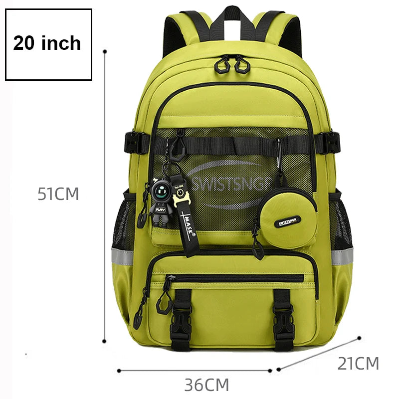 New Large Capacity Travel Backpack for Women Waterproof Fashion 15/17/20 Inch Laptop Backpacks for Girls Children Schoolbag Male