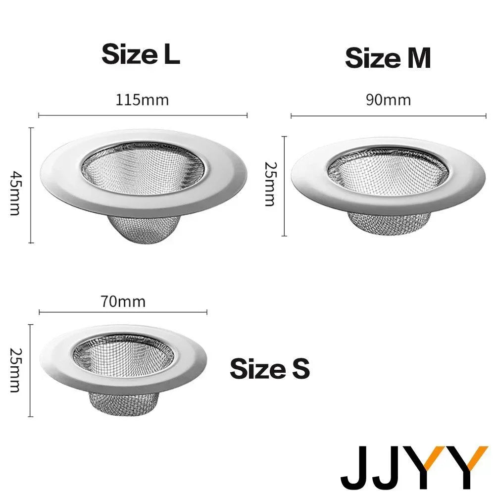 JJYY Stainless Steel Sink Strainer Washbasin Strainer Washbasin Hair Strainer Sewer Floor Drain Kitchen Accessories