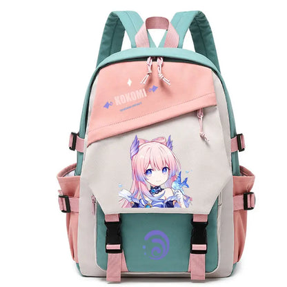 Genshin Impact Anime Cosplay Students School Bag Backpack Beelzebul Ayaka Xiao Bookbag Travel Rucksack Outdoor Boys Girls Gifts