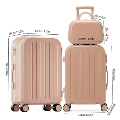 12/20/24 In Combination Suitcase USB Charging Port with Cup Holder Large Capacity Trolley Case Travel Luggage Bag with TSA Lock