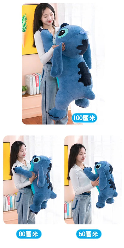 Puppy Stitch Doll Blue Stitch Plush Long Pillow Toys Girl Sleeping Leg Clamping Plushies Doll Children's Birthday Pillow Gift