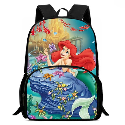 3Pcs Set Cute Princess Ariel Child Backpacks Shoulder Bag Pencil Case Pupil Large Capacity School Bags for Boys Girls Best Gift