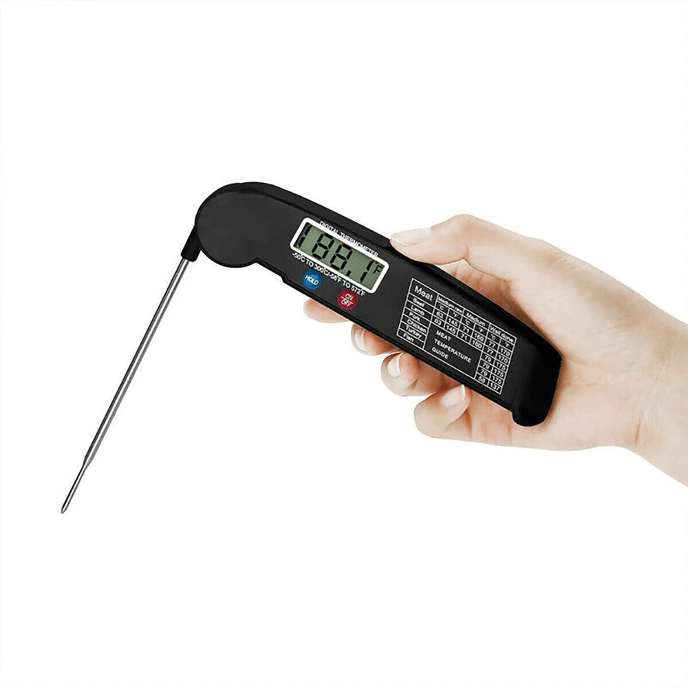 Foldable Digital Food Thermometer for Meat Water Milk Cooking Food Probe Fry BBQ Temperature Gauge Oven Thermometer Kitchen Tool