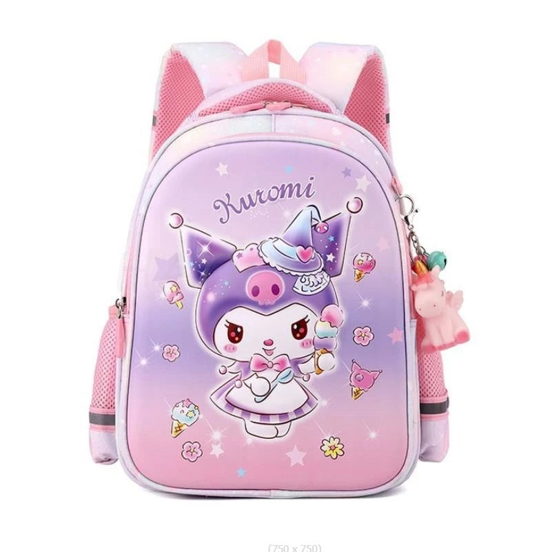 Lovely Kuromi Melody New Backpack For Girls Hello Kitty Princess School Bags Kids Satchels Kindergarten Bookbag Mochila Infantil