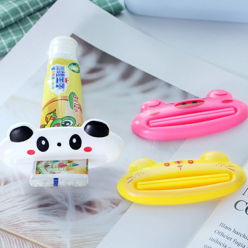 Cartoon Animal Toothpaste Squeezer Easy Use For Children Dispenser Kitchen Gadget Useful Home Tools Bathroom Plastic Tooth Paste