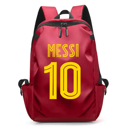 Football Super Stars MES SI Backpack Boy Girl Unisex College Student Backpack Women Men Laptop Teens Student USB Port Rucksack