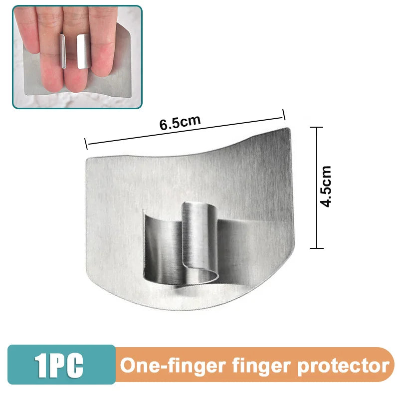 Stainless Steel Finger Protector Anti-cut Finger Guard Safe Vegetable Cutting Hand Protecter Kitchen Gadgets Kitchen Accessories