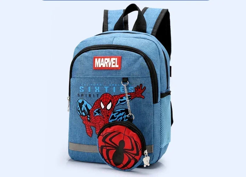 Disney Backpacks for Kids Preschool Child Captain America Spider Men Pattern School Bags Teenager Lightweight Cute Knapsack