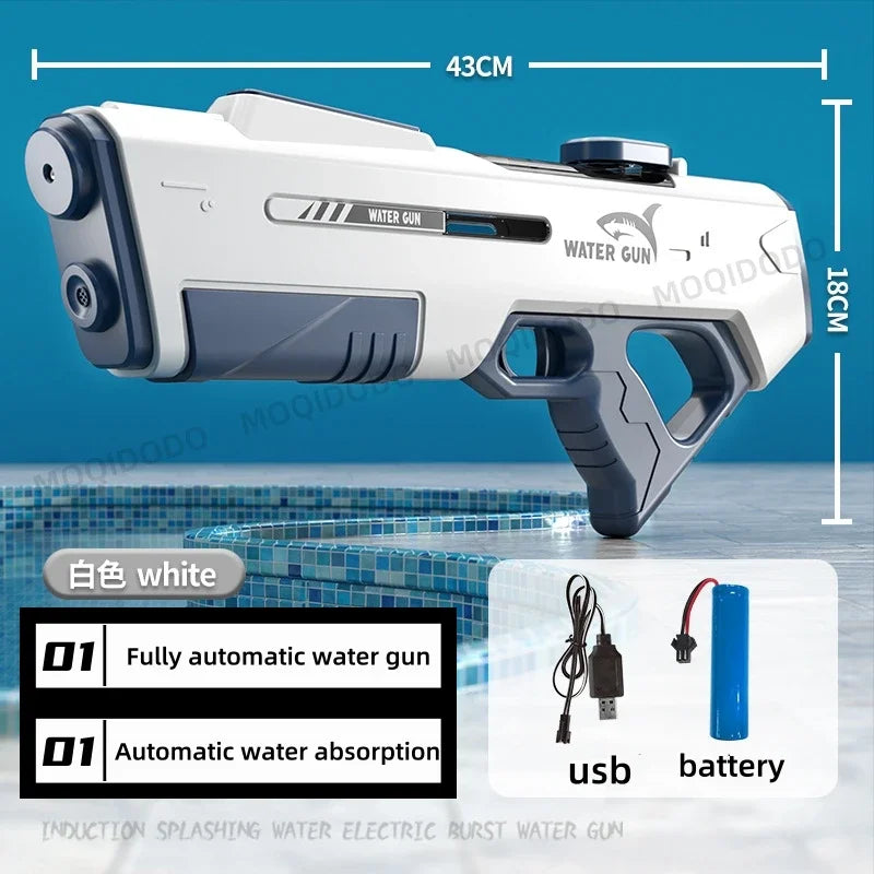 Automatic Water Gun Toys High pressure Big Capacity High-Tech Electric Water Blaster Soaker Guns Outdoor Pool Toys For Boy Kids