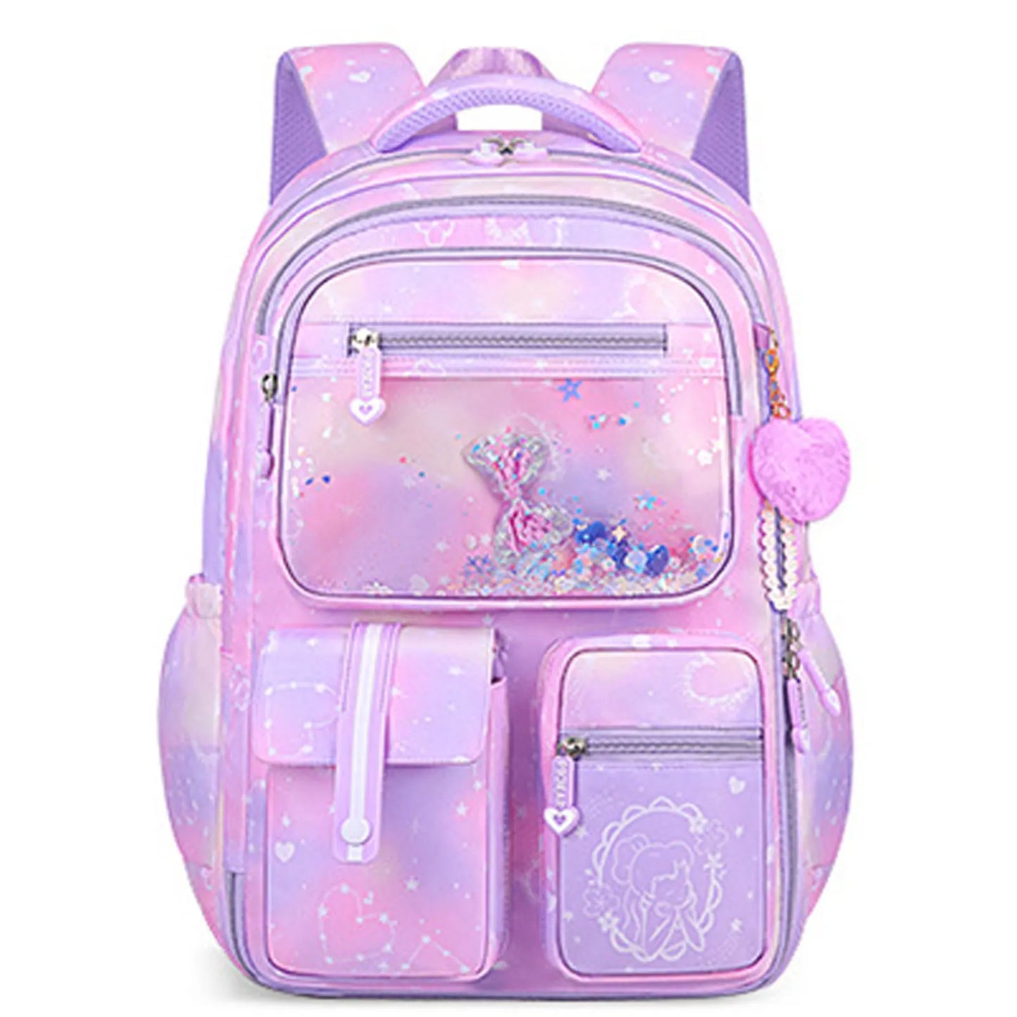 Cute Backpack for Primary School Student Stylish Portable Versatile Bookbag Breathable Preschool Books Bag