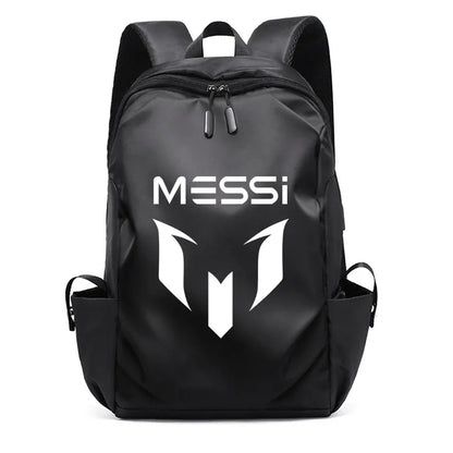 Football Super Stars MES SI Backpack Boy Girl Unisex College Student Backpack Women Men Laptop Teens Student USB Port Rucksack