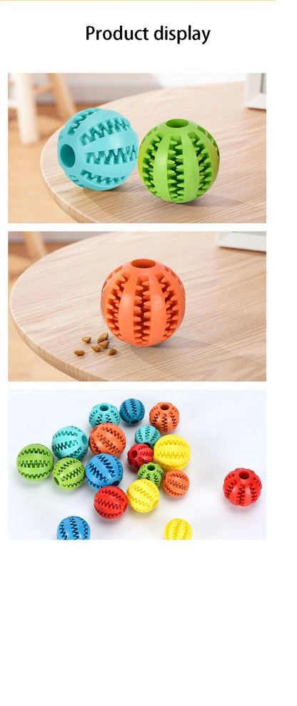 Natural Rubber Pet Dog Toys Dog Chew Toys Tooth Cleaning Treat Ball Extra-tough Interactive Elasticity Ball5cm for Pet Products