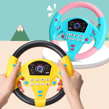 Kids Electric Simulation Steering Wheel Toy With Light And Sound Educational Children Co-Pilot Children'S Car Toy Vocal Toy Gift