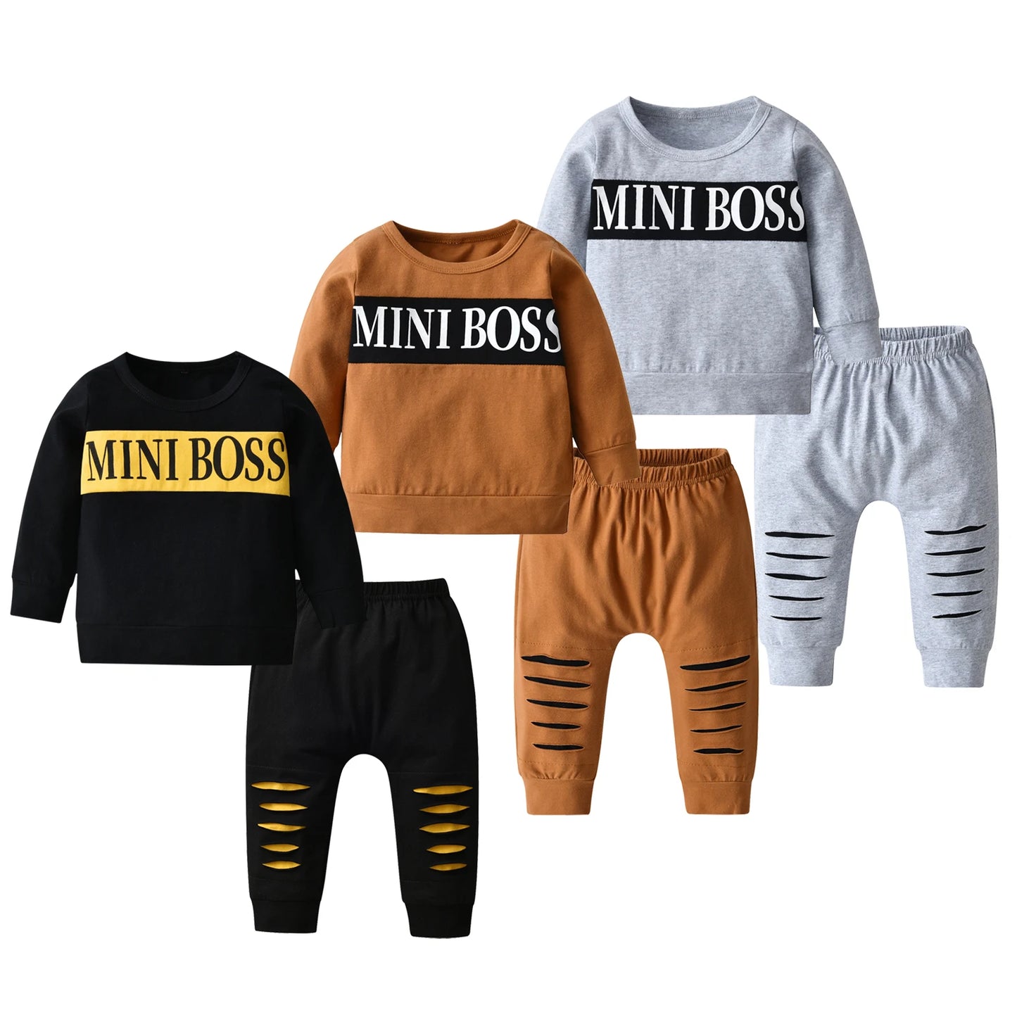 Infant Baby Boys Girls Clothes Newborn Autumn Long Sleeve Letter Cotton Tops Casual Pants Toddler Clothing Outfit Set Fall 0-24M