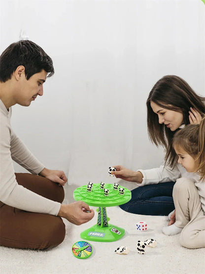 Party Games Kids Two-Player Match Panda Balance Tree Creative Fun Balance Spaceman Puzzle Tabletop Game Interactive Toy for Kids