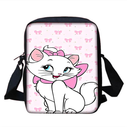 3Pcs Set  Disneys Marie Cat Child Backpacks Shoulder Bag Pencil Case Pupil Large Capacity School Bags for Boys Girls Best Gift