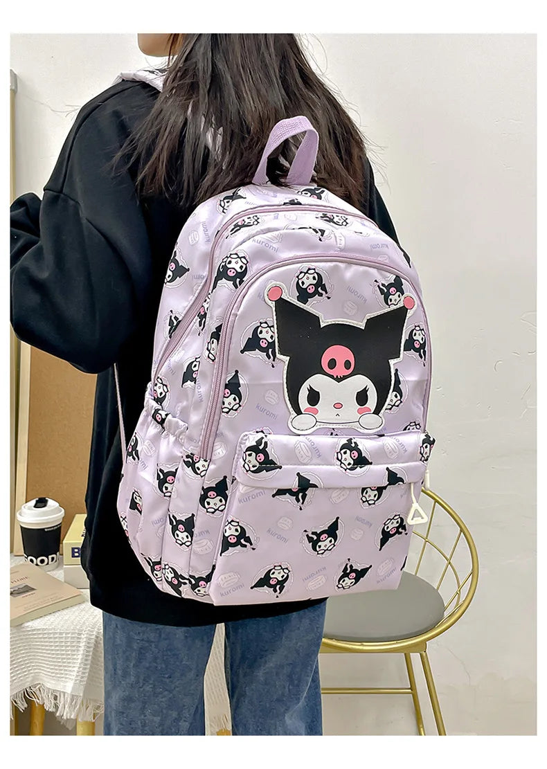 Sanrio Schoolbag Anime Kuromi Cinnamoroll My Melody Pochacco Student Backpack School Bag Large Capacity for Children Girls Boys