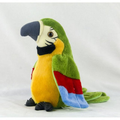 Talking Macaw Parrot Repeat What You Say Stuffed Animal Plush Toy Electronic Record Animated Bird Speaking Parrot Pet Plush Toys