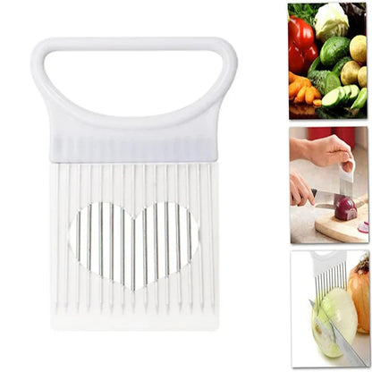 Stainless Steel Onion Holder Slicer Prongs Cutter Chopper Vegetable and Meat Cutter Holder Comb Kitchen Gadget Accessories