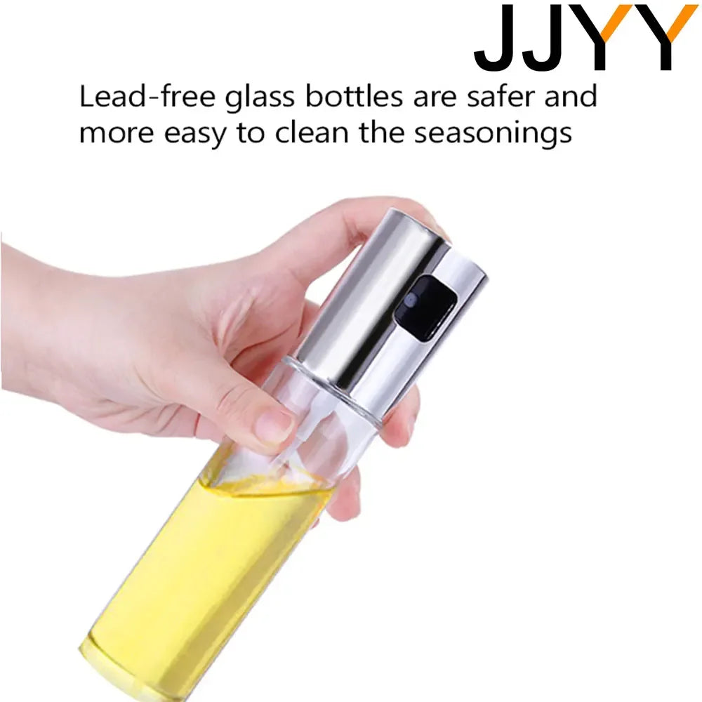 JJYY Kitchen Push Type Spray Olive Oil Sprayer Bottle Pump Oil Pot Leak-proof Grill Sprayer Oil Dispenser BBQ Gravy Boats Tools