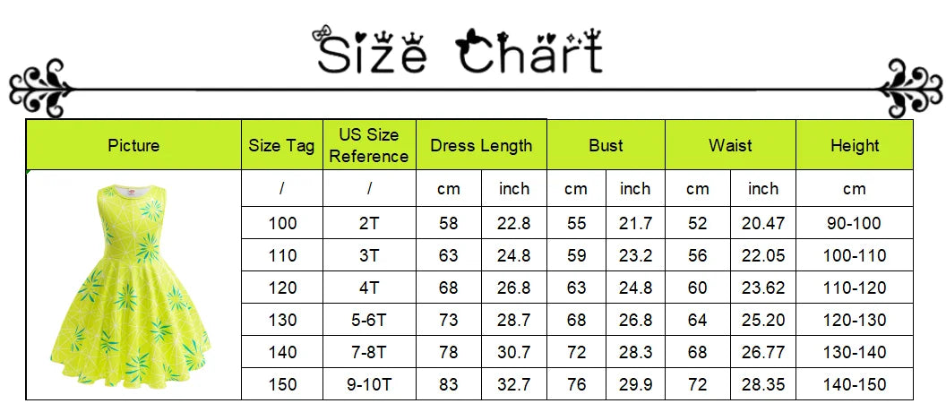 Movie Inside Out Joy Cosplay Costume Princess Dress+Wig For Kids Girls Halloween Carnival Birthday Green Printed Party Frocks