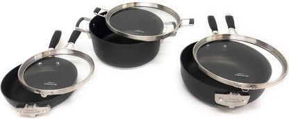 Calphalon Select 9pc Space Saving Hard-Anodized Nonstick Cookware Set   kitchen