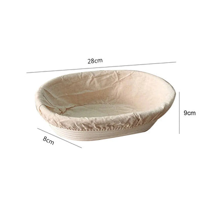 Oval Banneton Bread Proofing Basket Round Sourdough Proofing Bowls for Artisan Bread Making for Professionals and Home Bakers