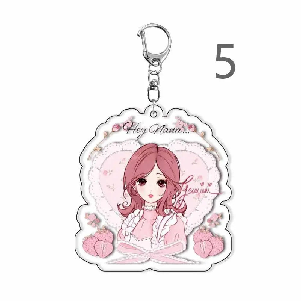 Cute Nana Keychains For Accessories Anime Bag Pendant Key Chain Ring Jewelry Fans Friends Gifts  School Couple Funny Cartoon