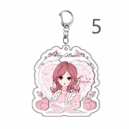 Cute Nana Keychains For Accessories Anime Bag Pendant Key Chain Ring Jewelry Fans Friends Gifts  School Couple Funny Cartoon