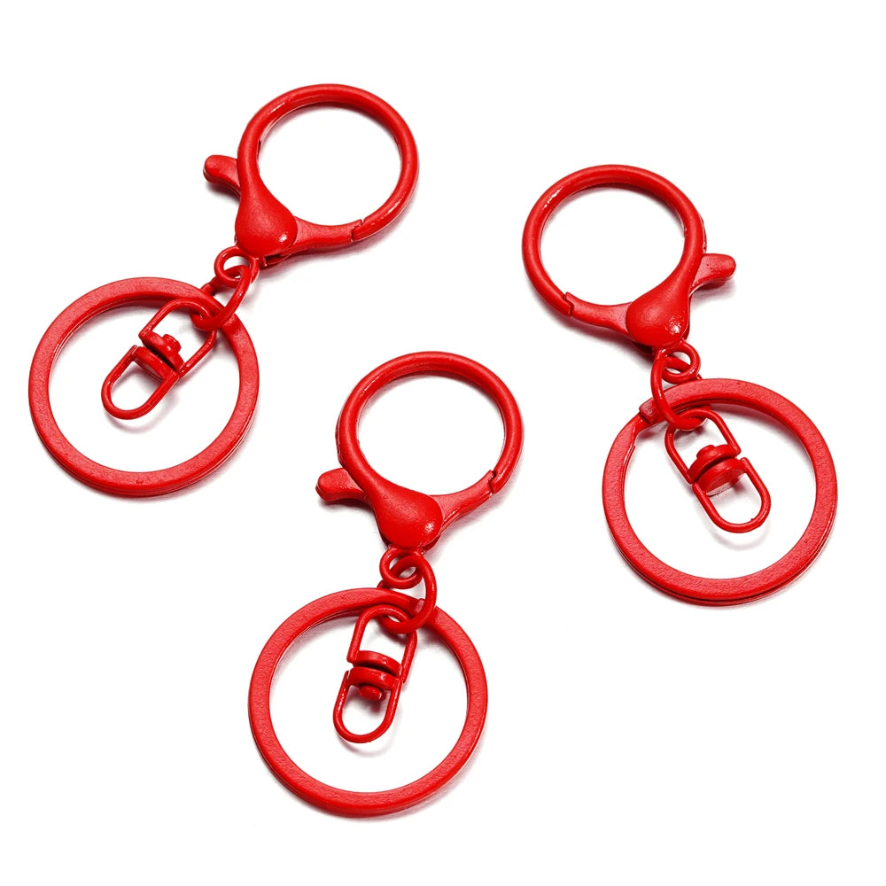 5pcs/lot Key Ring 30mm Keychain Long 70mm Lobster Clasp Key Hook Keyrings For Jewelry Making Finding DIY Key Chains Accessories