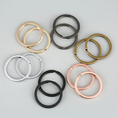 MIBROW 10/20PCS Metal Key Chains 15 20 25 28 30mm Keyring Split Ring (Never Fade) For Keychain DIY Jewelry Making Findings