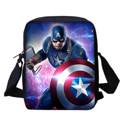 3Pcs Set Captains Americas Child Backpacks Shoulder Bag Pencil Case Pupil Large Capacity School Bags for Boys Girls Best Gift