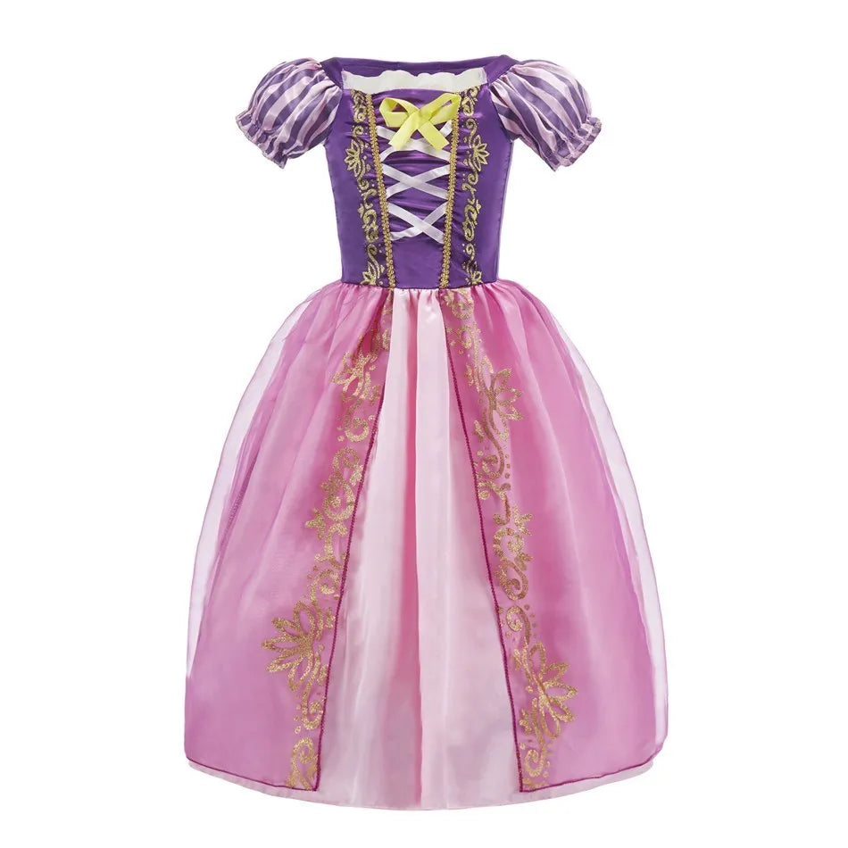 Girls Elsa Anna Dress Children Princess Carnival Dress Kids Jasmine Rapunzel Pageant Flower Disguise Cosplay Christmas Costume