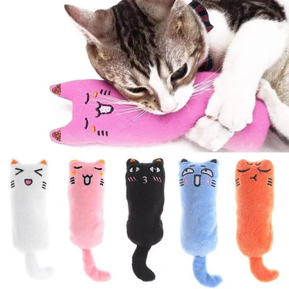 Pet Toy Rustle Sound Catnip Toy Cat Supplies Pet Cute Cat Toys Kitten Teeth Grinding Cat Plush Thumb Pillow Pet Products gatos