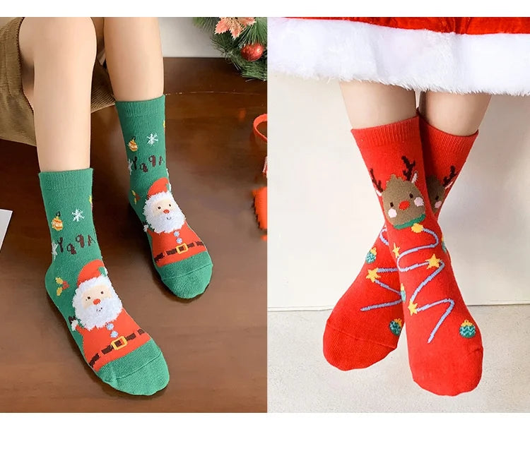 3Pairs/pack Kids Socks for Girls Boys Print Cotton Baby Socks for New Year Children's Christmas Socks For Girls Boys 1-12Years