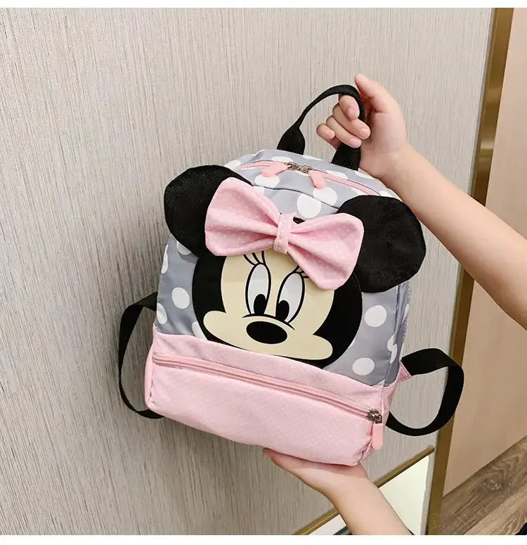 Disney Cute Backpack for Baby Boys Girls Pink Minnie Mickey Mouse Children Lovely Schoolbag Kindergarten Schoolbag Kids Gift