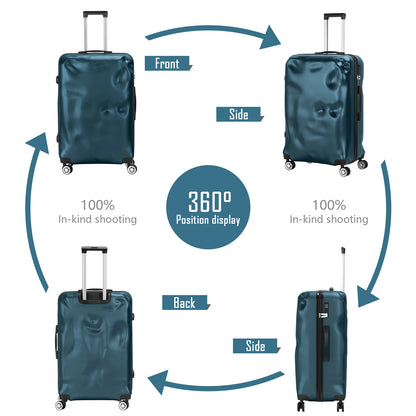 [2024 New Arrival] 3PCS Luggage Set ABS Suitcase Set with TSA Lock Spinner Wheel Large Capacity Family Travel Luggage