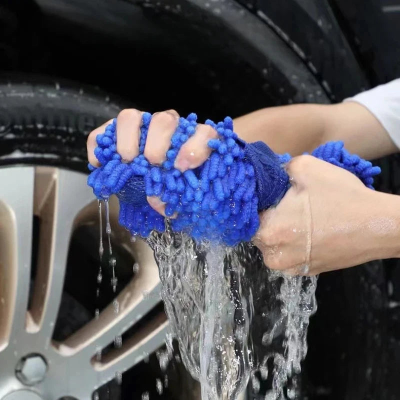 Car Wash Microfiber Chenille Car Wash Sponge Care Washing Brush Pad Washing Towel Auto Gloves Styling Accessories Gadget