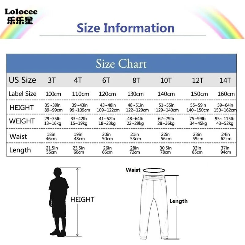 Cartoon Car Children Pants Boys Girls Sweatpants Trousers Cotton Sports Pant 3-14 Years Old Spring Autumn Track Pant For Boys