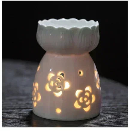 Household Romantic Ceramic Aromatherapy Stove Indoor Candle Retro Aromatherapy Stove Bedroom Lamp Stove