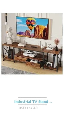 TV Stand LED Lights Storage Drawer Glass Shelf 55" Entertainment Console Table White High Gloss Modern Quality Easy Assembly