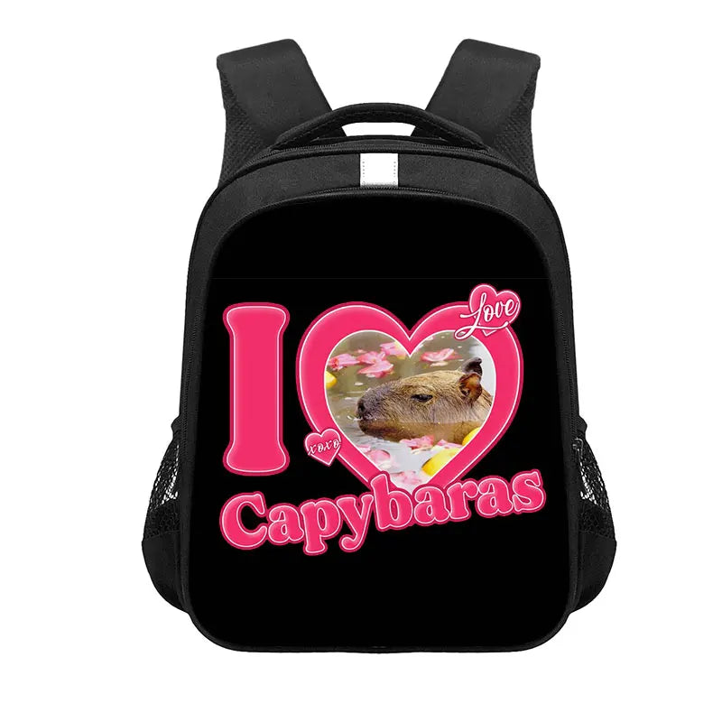 Kawaii Capybara Print Backpack Women Men Don't Worry Be Capy Children Student School Bags Laptop Kindergarten Rucksack Gift