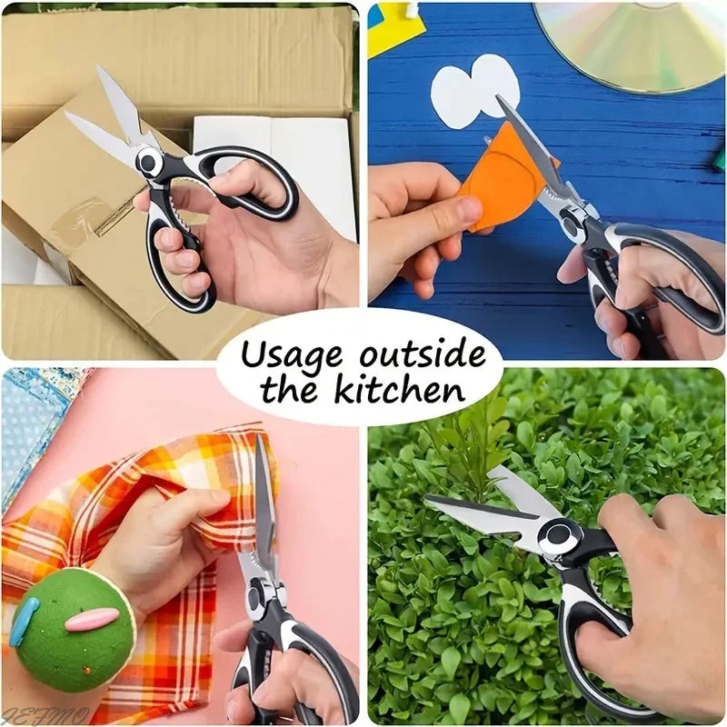 Multifunctional Stainless Steel Kitchen Tools For Cutting Vegetables Meat Fish Food Scissors Kitchen Multi-purpose Tools