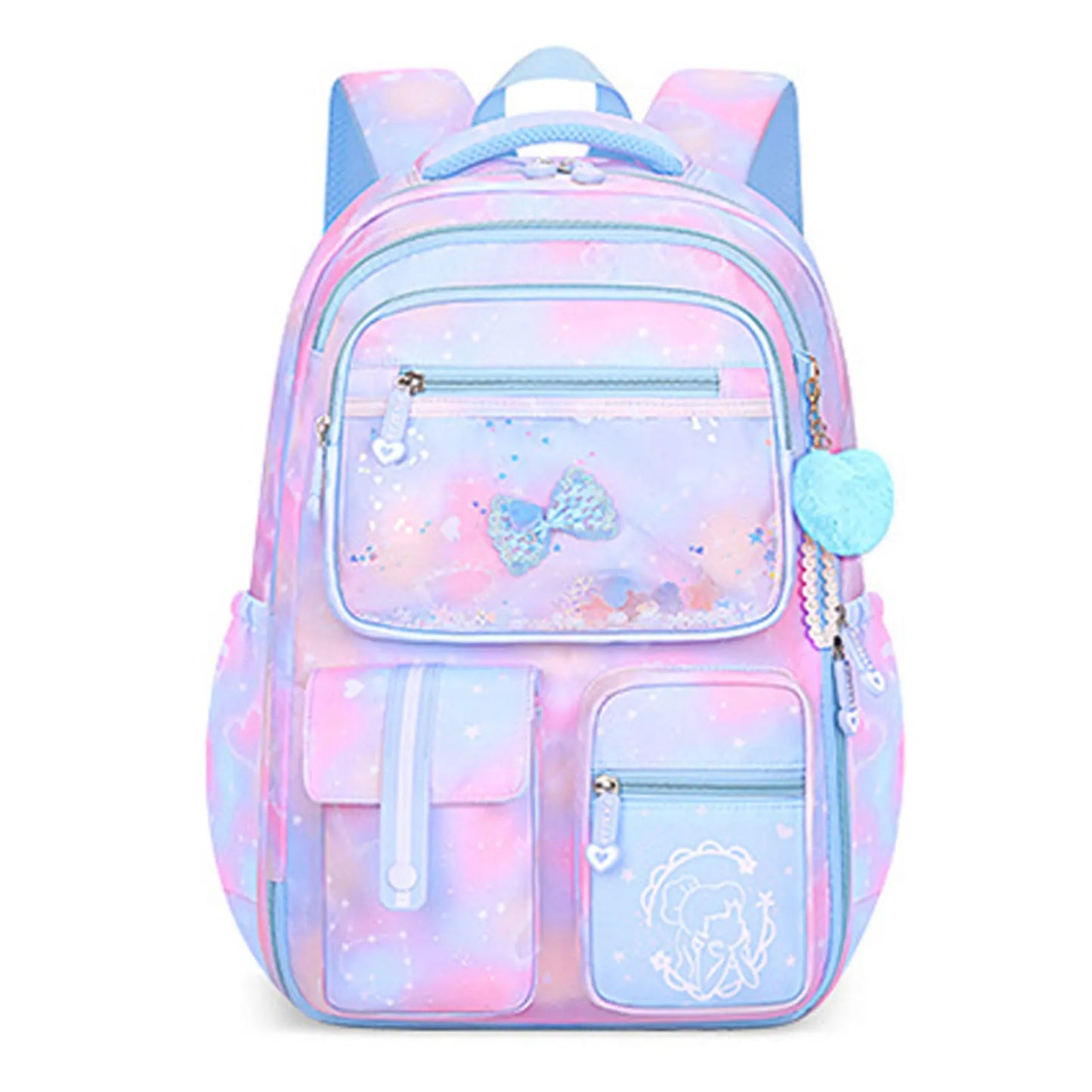 Cute Backpack for Primary School Student Stylish Portable Versatile Bookbag Breathable Preschool Books Bag