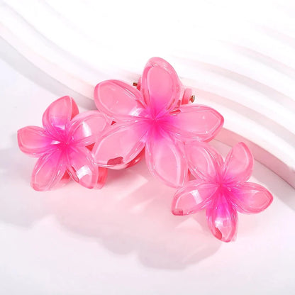 New Versatile Bright Oil French Retro Frangipani Hairpin Simple Fashionable Shark Clip Hair Accessories