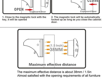 Baby Safety Lock Magnetic Child Safety Lock  Invisible Lock Kids Security Drawer Latch Cabinet Door Limiter  Children Protection