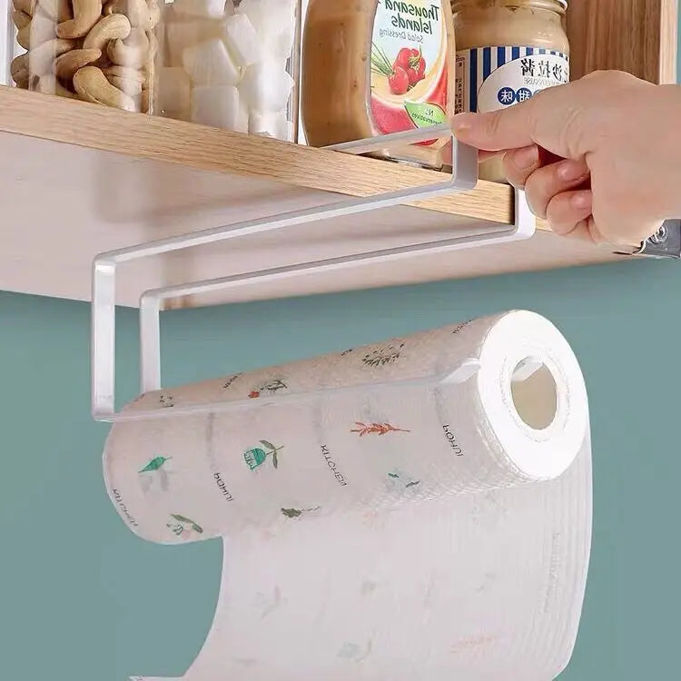 Paper Roll Holder Towel Rack Hanging Shelf Bathroom Storage Toilet Rack Home Kitchen Tissue Accessoriy Wall Stand Hanger