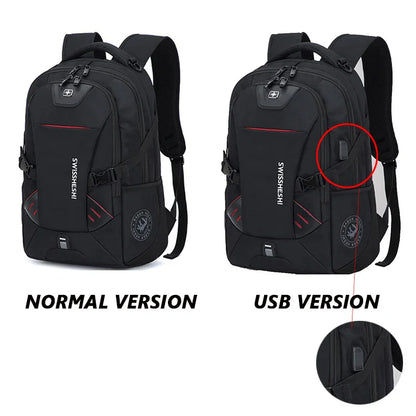 Men Multifunction USB charging fashion business casual travel anti-theft Waterproof 17 inch Laptop backpack School bag