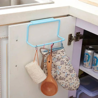 Towel Rack Hanging Holder Organizer Bathroom Kitchen Cabinet Cupboard Hanger Kitchen Bathroom Accessories Gadgets Cooking Tools