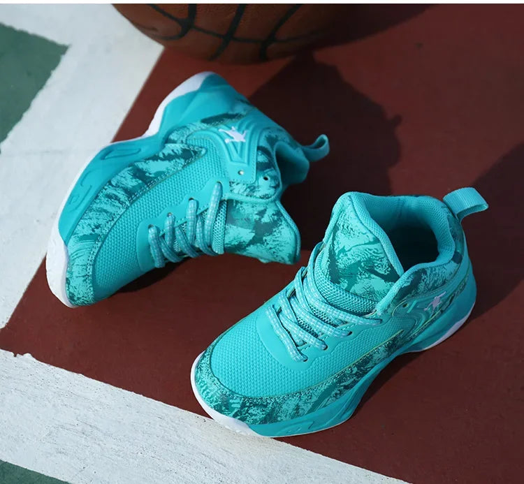 2024 New Boys Brand Basketball Shoes for Kids Sneakers Thick Sole Non-slip Children Sports Shoes Child Boy Basket Trainer Shoes